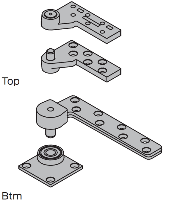 Ives 7230F, 3/4" Offset Pivot Set, 1000lbs.