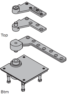Ives 7245F, 1-1/2" Offset Pivot Set, 500lbs.