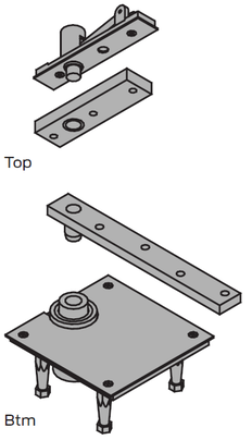 Ives 7256, Center Hung Pivot Set, 600lbs