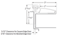 Ives 045XY Continuous Gear Hinge, Narrow Frame/Wide Door