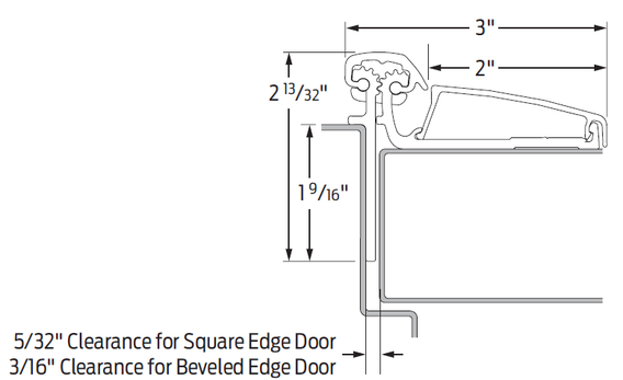 Ives 045XY Continuous Gear Hinge, Narrow Frame/Wide Door