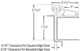 Ives 054XY Continuous Gear Hinge, Narrow Door Leaf
