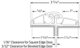 Ives 157XY Continuous Gear Hinge, Center Pivot