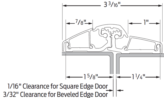 Ives 157XY Continuous Gear Hinge, Center Pivot