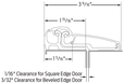 Ives 210XY Continuous Gear Hinge, Swing Clear