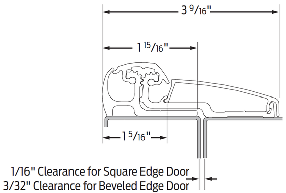 Ives 210XY Continuous Gear Hinge, Swing Clear