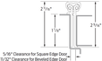 Ives 224XY Continuous Gear Hinge, Door Edge Protector