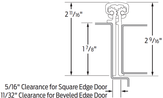 Ives 224XY Continuous Gear Hinge, Door Edge Protector
