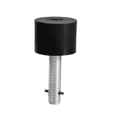 Rockwood 466 Heavy Duty Door Stop, 1-1/2"H, Black