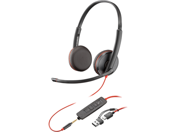 HP Poly Blackwire 3225 Corded Headset