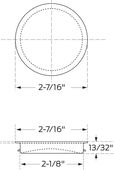 Ives 221 Flush Pull, Large Circle
