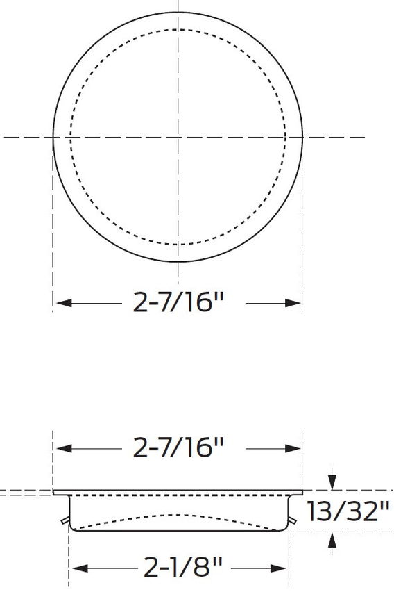 Ives 221 Flush Pull, Large Circle