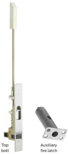 Ives FB52 & FB53 Constant Latching Flush Bolt, Top Only w/ Aux Fire Latch, Metal Door