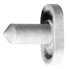 Rockwood 609 Door Silencer, Grey Rubber