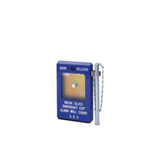 SDC 491 Emergency Door Release, Break Glass, Blue
