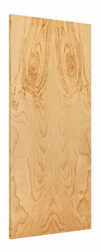 Wood Door 3'-0" x 7'-0", Rotary Natural Birch, Unfinished