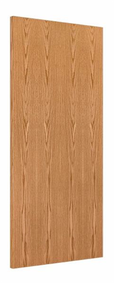 Wood Door 3'-0" x 7'-0", Plain Sliced Red Oak, Unfinished