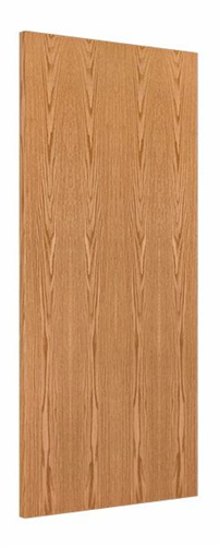 Wood Door 3'-0" x 7'-0", Plain Sliced Red Oak, Unfinished