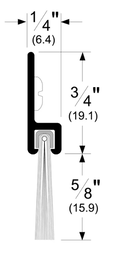 Pemko 18061 Nylon Brush Gasketing, Standard Perimeter