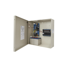 Securitron AQD6 Switching Power Supply, Dual Voltage, 8 Output