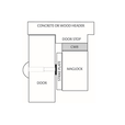 Securitron Concrete Wood Bracket for M32, M62, M82 Series