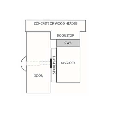 Securitron Concrete Wood Bracket for M32, M62, M82 Series