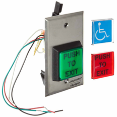 Securitron EEB Emergency Exit Button, Satin Stainless Steel
