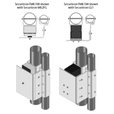 Securitron Flex Mount Gate Lock Bracket Kit for Swing Gate, Zinc Plated