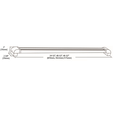 Securitron TSB Touch Sense Bar Mounting Base and End Caps, 36"