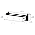 Securitron M32 Magnalock, 600lb Holding Force, Satin Stainless Steel