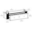 Securitron M82 Magnalock, 1800lb Holding Force, Satin Stainless Steel