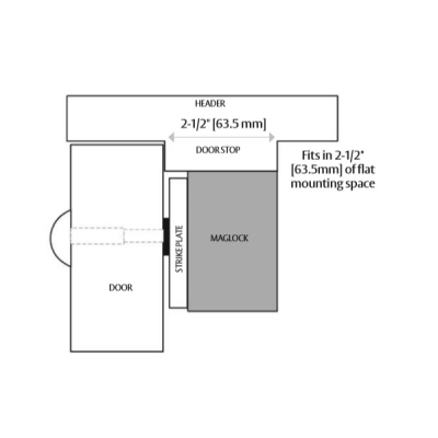 Securitron M82 Magnalock, 1800lb Holding Force, Satin Stainless Steel