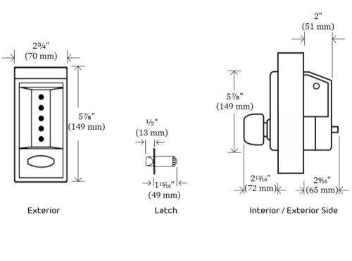 Simplex 6200 Series Cylindrical Lock