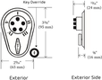 Simplex 900 Series Auxiliary Lock with Thumbturn