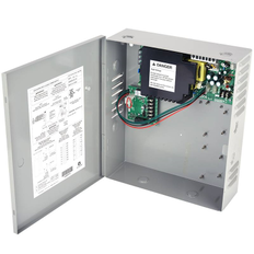 Von Duprin PS914 Power Supply, 4amp, 16amp Inrush, 4 Relay, Fire Alarm Relay, Baked Enamel Steel Case