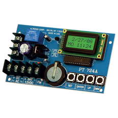 Altronix PT724A Timer, 365 Day 24 Hour Annual Event, 1 Channel, LCD Display, Battery Charger (Board Only)