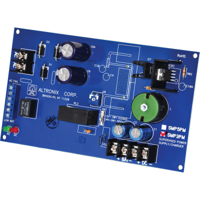 Altronix SMP3PM Power Supply/Charger, Single Output, 12/24VDC@2.5A (Board Only)