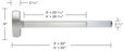 Falcon 25 Series Concealed Vertical Rod Exit Device, Panic