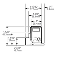Adams Rite 7140 Electric Strike, 1-1/4" x 4-7/8"Faceplate, Lip Extension 1-1/16" or Less