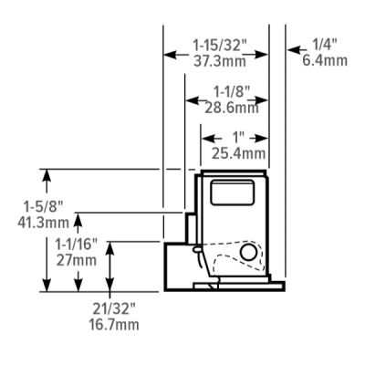 Adams Rite 7140 Electric Strike, 1-1/4" x 4-7/8"Faceplate, Lip Extension 1-1/16" or Less