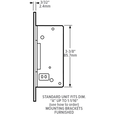 Adams Rite 7140 Electric Strike, 1-1/4" x 4-7/8"Faceplate, Lip Extension 1-1/16" or Less