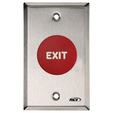 RCI 908 Exit Pushbutton, Satin Stainless Steel