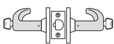 Sargent 11 Line Extra Heavy Duty Cylindrical Lever Lock, Utility/Asylum/Institutional (17) Function