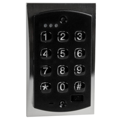 Nortek Control 2000E Linear Keypad, Satin Stainless Steel, Black