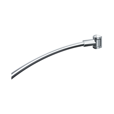 ASI 10-1201 Curved Shower Curtain Rod - 1" Stainless Steel Tube