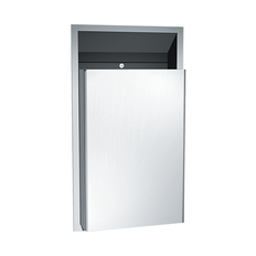 ASI 10-0458 Waste Receptacle, Semi Recessed