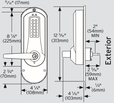 Dormakaba's E-Plex E5010 Electronic Exit Device Trim, 100 Access Codes, 3,000 Audit Events
