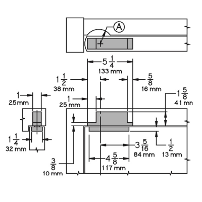 Ives 7253, Center Hung Pivot, Top Only