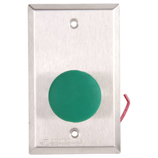 Dortronics 5210 Exit Release Pushbutton, Pneumatic Time Delay, Satin Stainless Steel