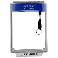 Dortronics 6510/COV Anti-Tamper Pull Station Guard, Alarm, Clear/Blue
